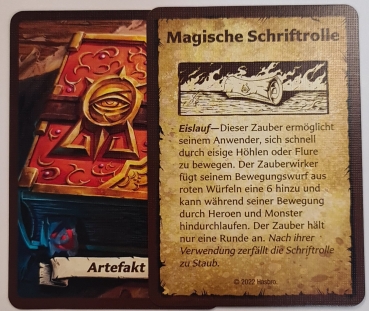 Heroquest Artefaktkarte : Magische Schriftrolle : Eislauf